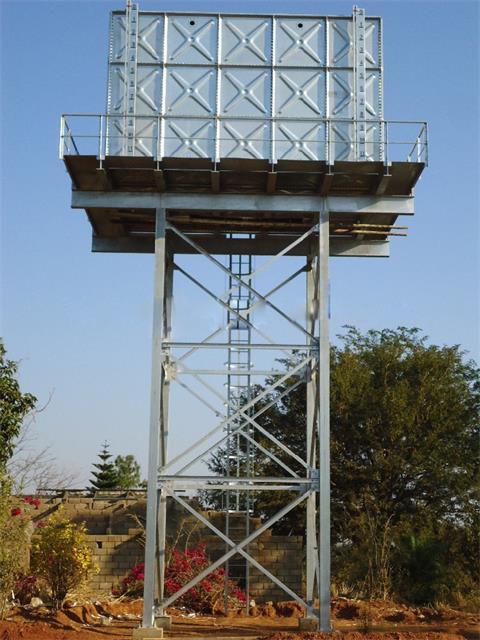 Water tank outdoors