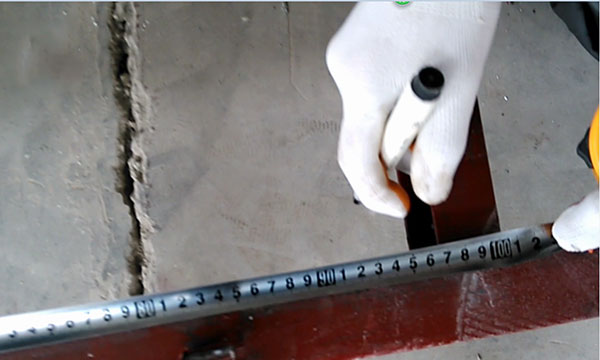 measuring the size of the channel steel of grp water tank